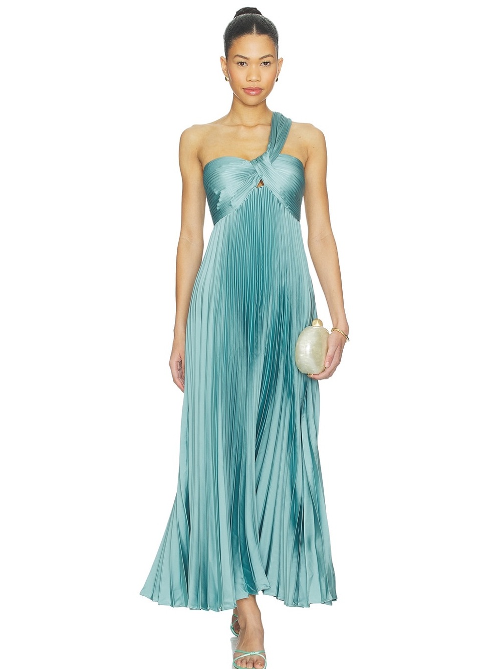 ASTR x Revolve Raysa Gown Pleaded dress pleated godess Bridesmaid Wedding Guest